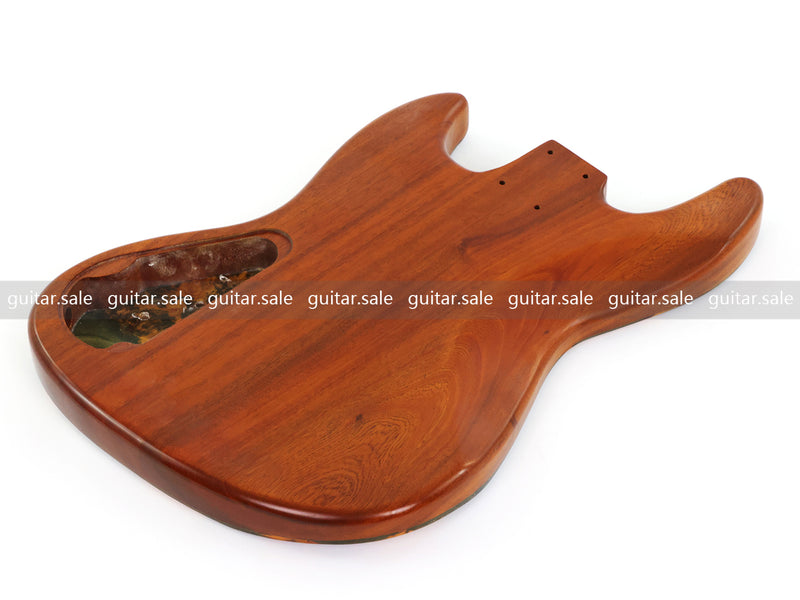 One-of-a-Kind Burl Wood Veneer Epoxy Resin Jazz Bass Style Electric Bass Guitar Body (JBE-010)