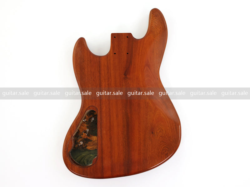 One-of-a-Kind Burl Wood Veneer Epoxy Resin Jazz Bass Style Electric Bass Guitar Body (JBE-010)