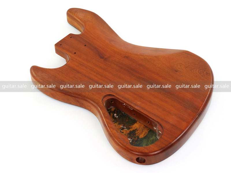 One-of-a-Kind Burl Wood Veneer Epoxy Resin Jazz Bass Style Electric Bass Guitar Body (JBE-010)