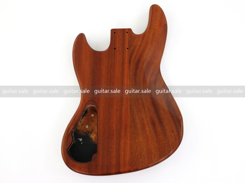 One-of-a-Kind Burl Wood Veneer Epoxy Resin Jazz Bass Style Electric Bass Guitar Body (JBE-011)