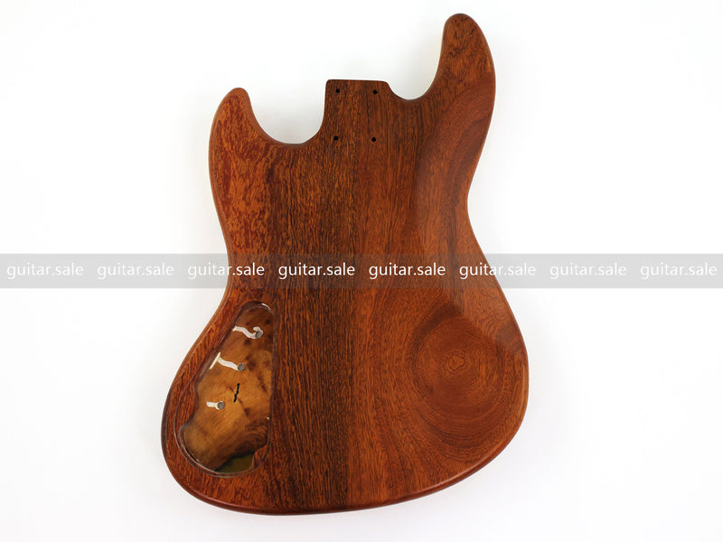 One-of-a-Kind Burl Wood Veneer Epoxy Resin Jazz Bass Style Electric Bass Guitar Body (JBE-012)