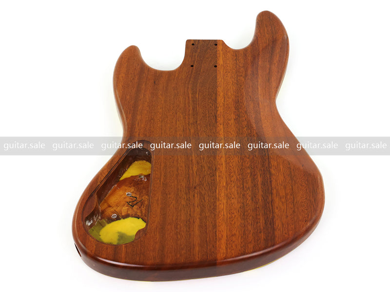 One-of-a-Kind Burl Wood Veneer Epoxy Resin Jazz Bass Style Electric Bass Guitar Body (JBE-013)