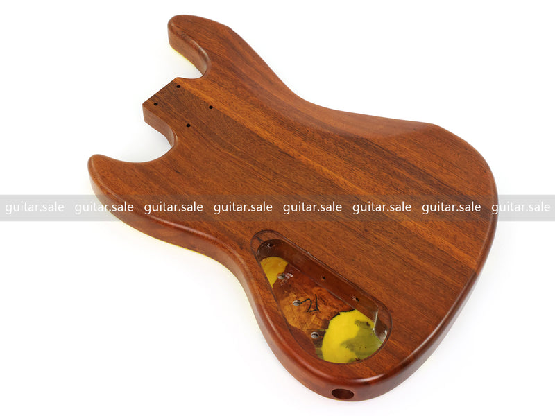 One-of-a-Kind Burl Wood Veneer Epoxy Resin Jazz Bass Style Electric Bass Guitar Body (JBE-013)