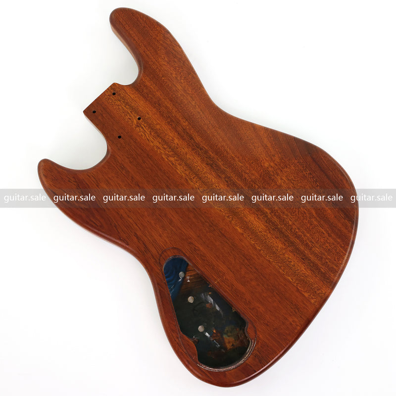 One-of-a-Kind Burl Wood Veneer Epoxy Resin Jazz Bass Style Electric Bass Guitar Body (JBE-014)