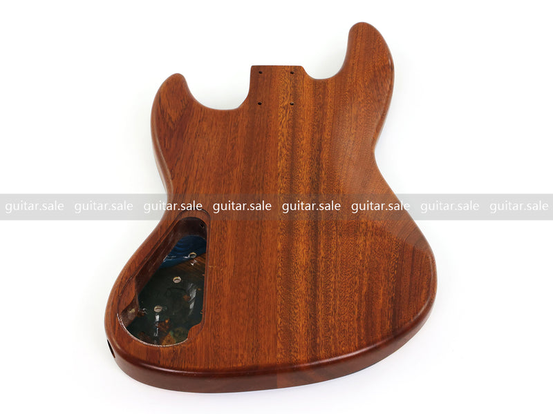 One-of-a-Kind Burl Wood Veneer Epoxy Resin Jazz Bass Style Electric Bass Guitar Body (JBE-014)