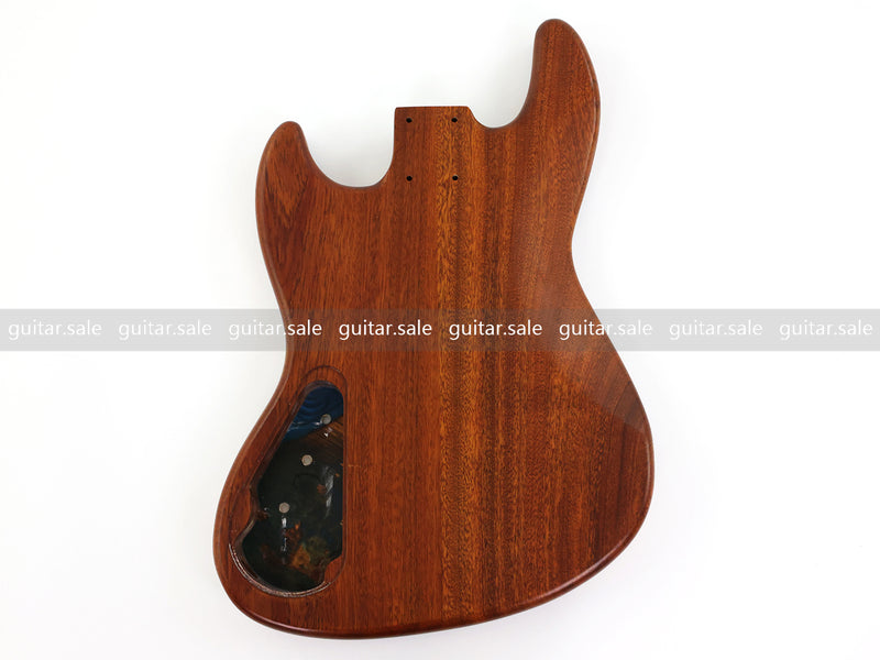 One-of-a-Kind Burl Wood Veneer Epoxy Resin Jazz Bass Style Electric Bass Guitar Body (JBE-014)