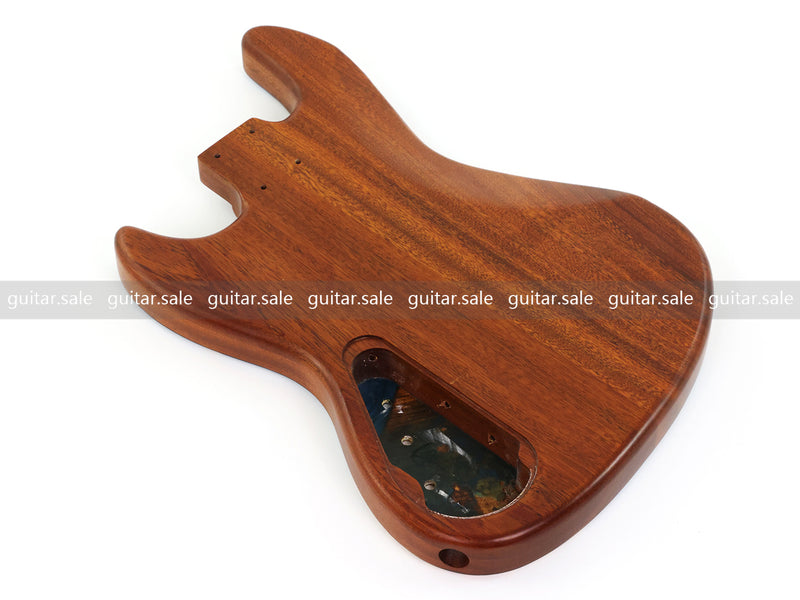 One-of-a-Kind Burl Wood Veneer Epoxy Resin Jazz Bass Style Electric Bass Guitar Body (JBE-014)
