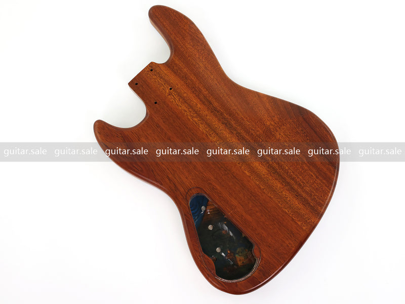 One-of-a-Kind Burl Wood Veneer Epoxy Resin Jazz Bass Style Electric Bass Guitar Body (JBE-014)