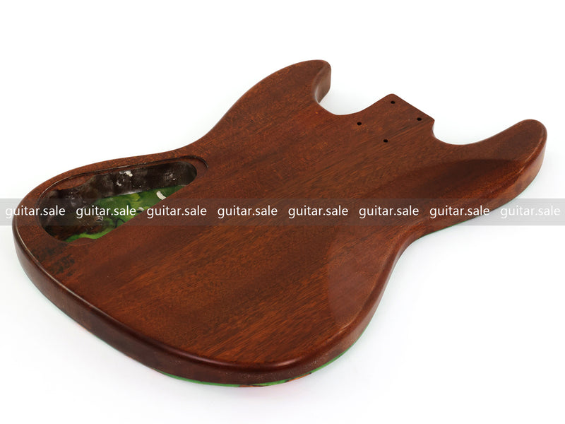 One-of-a-Kind Burl Wood Veneer Epoxy Resin Jazz Bass Style Electric Bass Guitar Body (JBE-016)