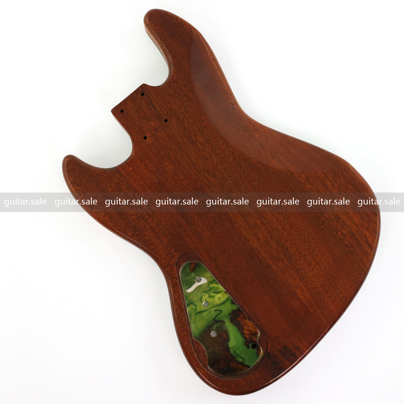 One-of-a-Kind Burl Wood Veneer Epoxy Resin Jazz Bass Style Electric Bass Guitar Body (JBE-016)