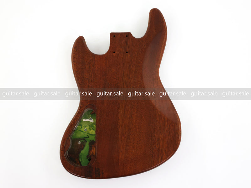 One-of-a-Kind Burl Wood Veneer Epoxy Resin Jazz Bass Style Electric Bass Guitar Body (JBE-016)
