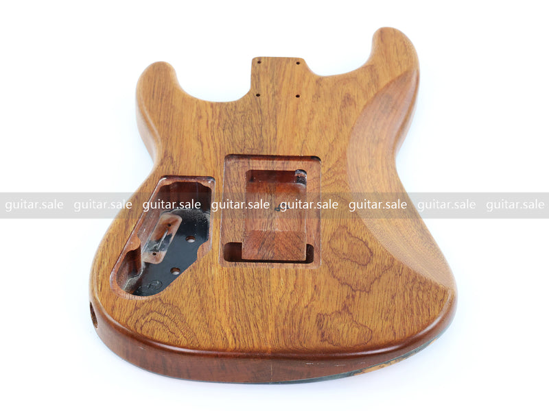 One-of-a-Kind Burl Wood Veneer Epoxy Resin ST Style Electric Guitar Body (SBE-004)