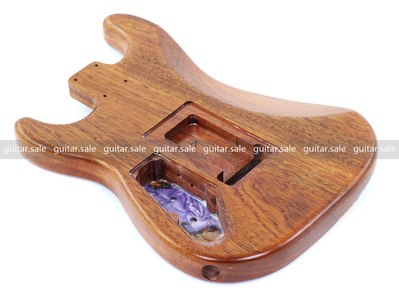 One-of-a-Kind Burl Wood Veneer Epoxy Resin ST Style Electric Guitar Body (SBE-006)