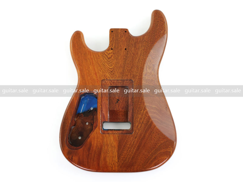 One-of-a-Kind Burl Wood Veneer Epoxy Resin ST Style Electric Guitar Body (SBE-008)