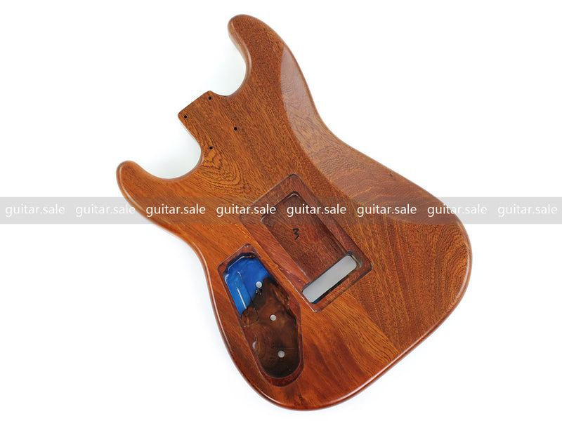 One-of-a-Kind Burl Wood Veneer Epoxy Resin ST Style Electric Guitar Body (SBE-008)