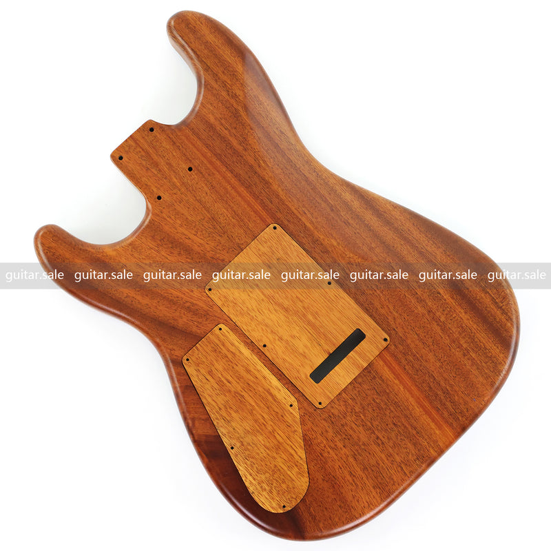 One-of-a-Kind Burl Wood Veneer Epoxy Resin ST Style Electric Guitar Body (SBE-010)