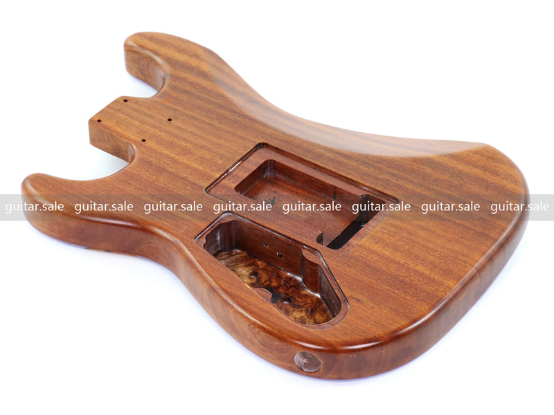 One-of-a-Kind Burl Wood Veneer Epoxy Resin ST Style Electric Guitar Body (SBE-011)