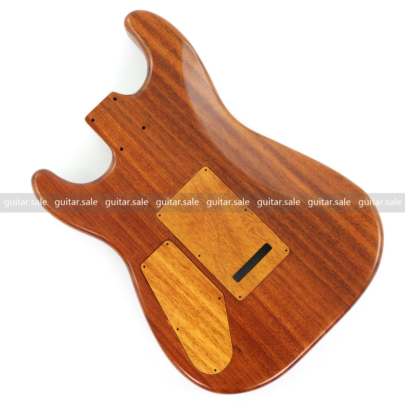 One-of-a-Kind Burl Wood Veneer Epoxy Resin ST Style Electric Guitar Body (SBE-011)