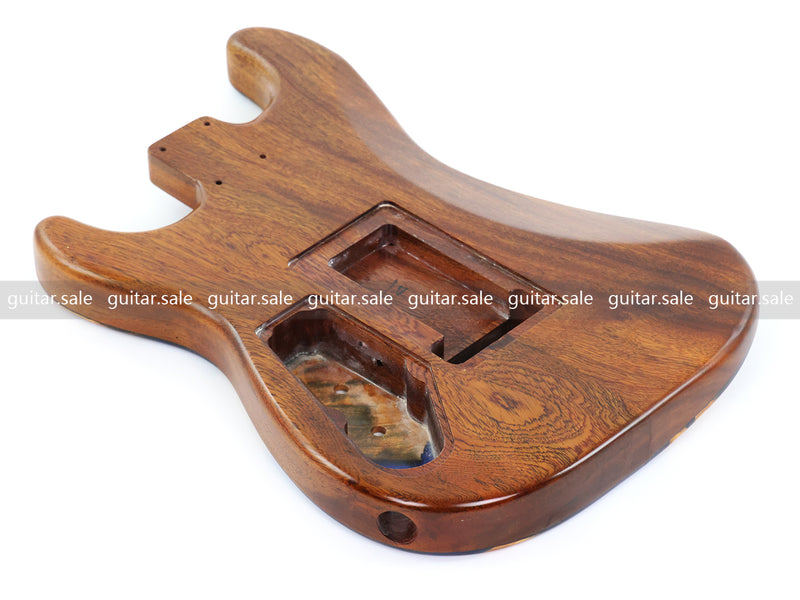 One-of-a-Kind Burl Wood Veneer Epoxy Resin ST Style Electric Guitar Body (SBE-012)