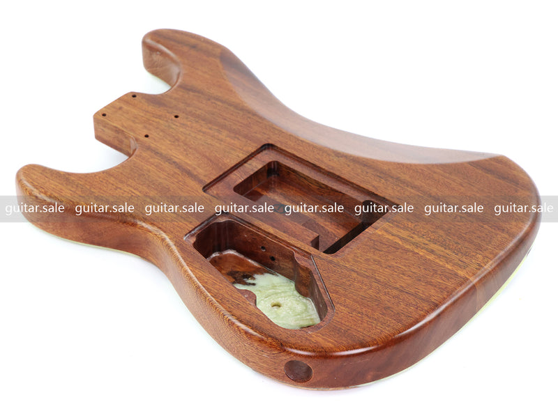 One-of-a-Kind Burl Wood Veneer Epoxy Resin ST Style Electric Guitar Body (SBE-013)