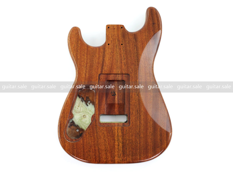 One-of-a-Kind Burl Wood Veneer Epoxy Resin ST Style Electric Guitar Body (SBE-013)