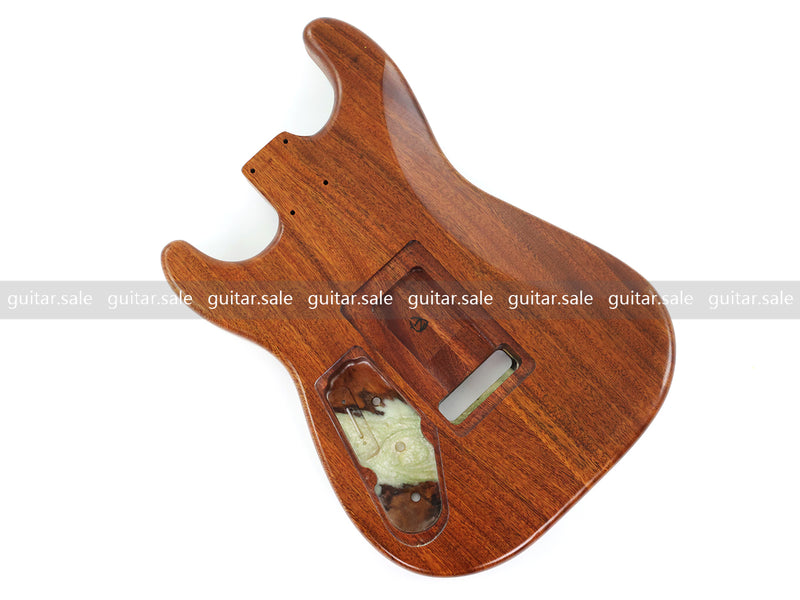 One-of-a-Kind Burl Wood Veneer Epoxy Resin ST Style Electric Guitar Body (SBE-013)