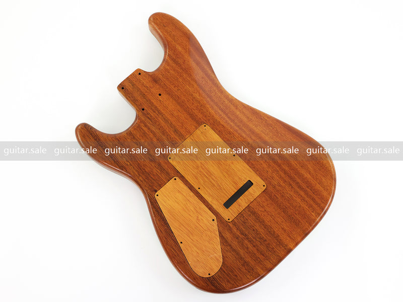 One-of-a-Kind Burl Wood Veneer Epoxy Resin ST Style Electric Guitar Body (SBE-015)