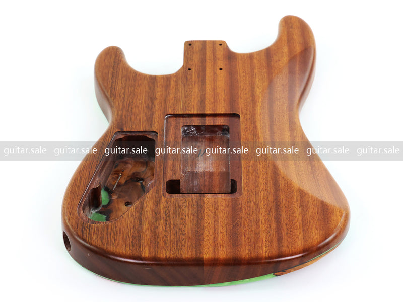 One-of-a-Kind Burl Wood Veneer Epoxy Resin ST Style Electric Guitar Body (SBE-015)