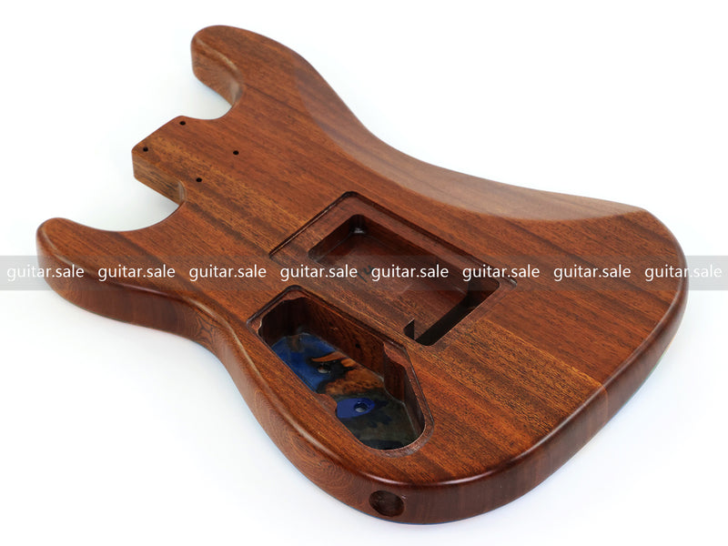 One-of-a-Kind Burl Wood Veneer Epoxy Resin ST Style Electric Guitar Body (SBE-016)