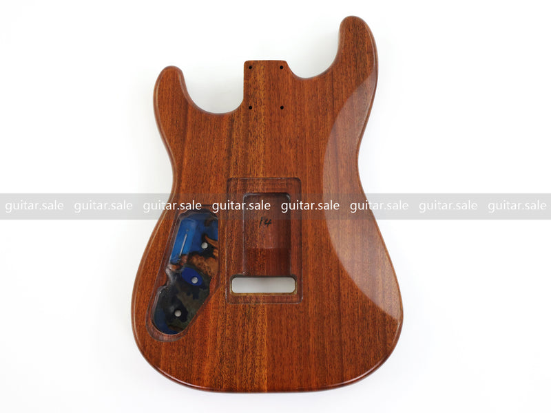 One-of-a-Kind Burl Wood Veneer Epoxy Resin ST Style Electric Guitar Body (SBE-016)