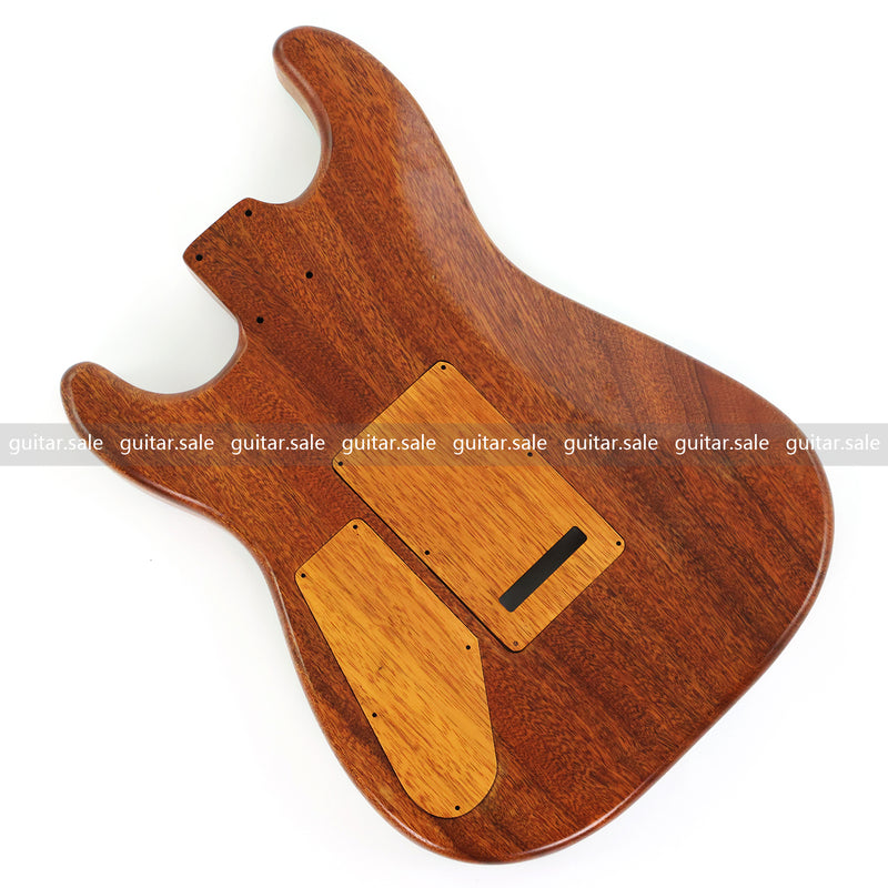 One-of-a-Kind Burl Wood Veneer Epoxy Resin ST Style Electric Guitar Body (SBE-017)