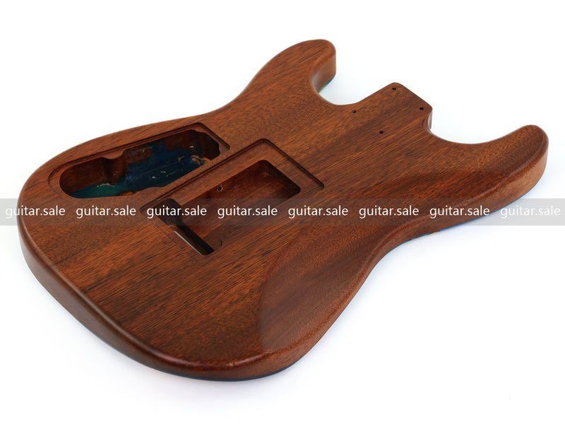 One-of-a-Kind Burl Wood Veneer Epoxy Resin ST Style Electric Guitar Body (SBE-019)