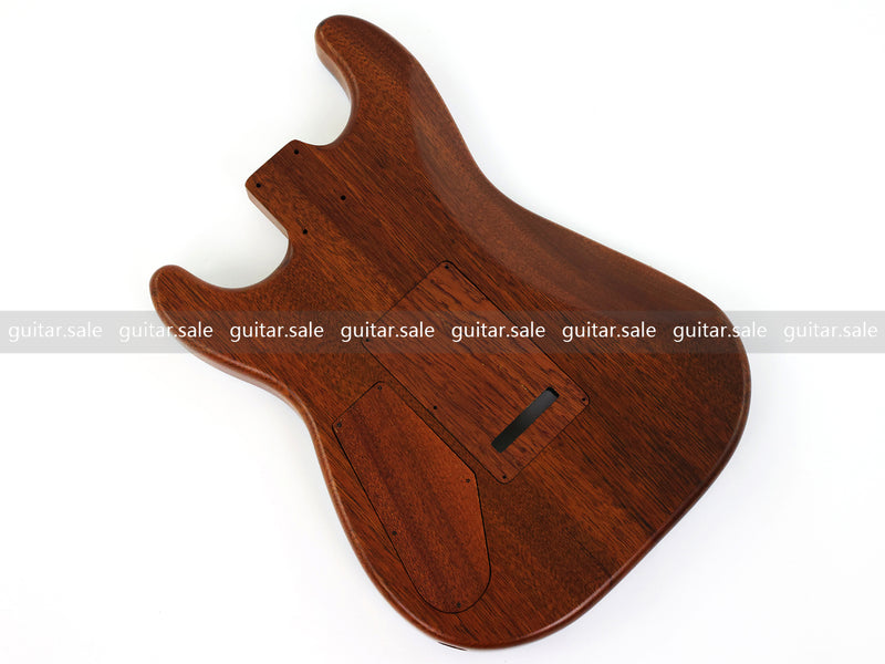 One-of-a-Kind Burl Wood Veneer Epoxy Resin ST Style Electric Guitar Body (SBE-019)