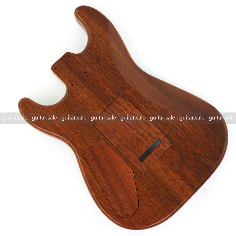 One-of-a-Kind Burl Wood Veneer Epoxy Resin ST Style Electric Guitar Body (SBE-019)