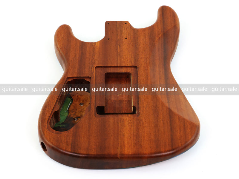 One-of-a-Kind Burl Wood Veneer Epoxy Resin ST Style Electric Guitar Body (SBE-020)