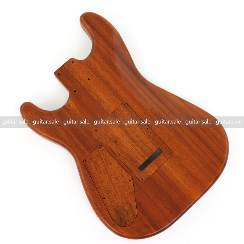 One-of-a-Kind Burl Wood Veneer Epoxy Resin ST Style Electric Guitar Body (SBE-020)