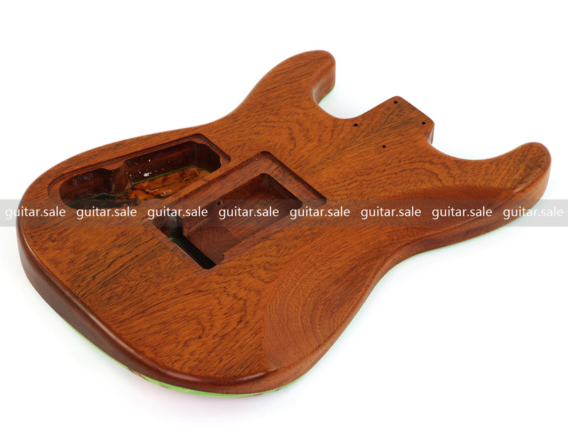 One-of-a-Kind Burl Wood Veneer Epoxy Resin ST Style Electric Guitar Body (SBE-021)