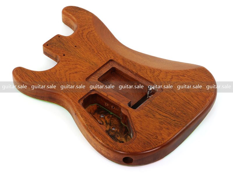 One-of-a-Kind Burl Wood Veneer Epoxy Resin ST Style Electric Guitar Body (SBE-021)