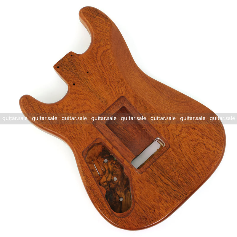 One-of-a-Kind Burl Wood Veneer Epoxy Resin ST Style Electric Guitar Body (SBE-021)