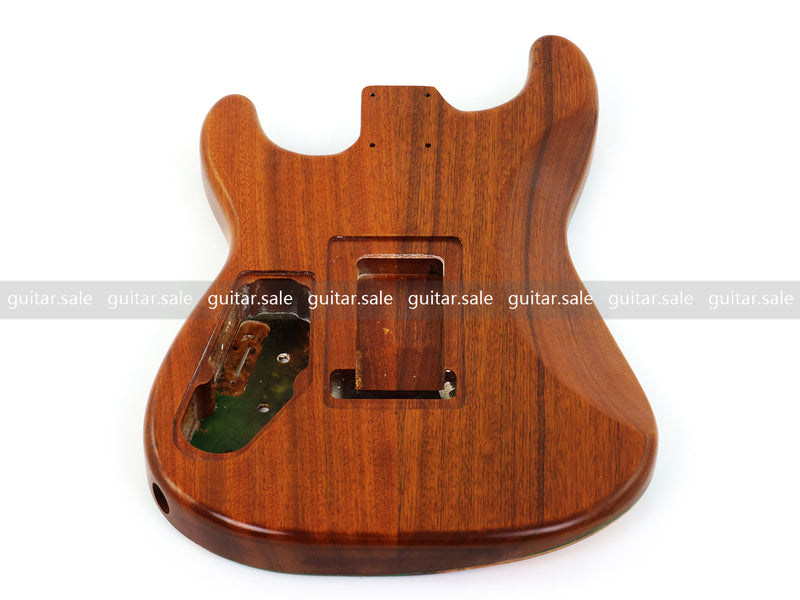 One-of-a-Kind Burl Wood Veneer Epoxy Resin ST Style Electric Guitar Body (SBE-022)