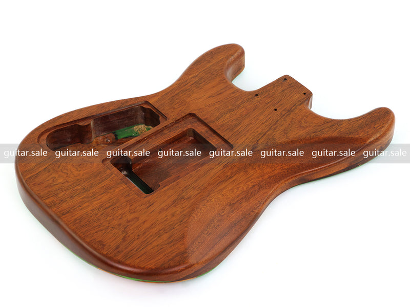One-of-a-Kind Burl Wood Veneer Epoxy Resin ST Style Electric Guitar Body (SBE-023)