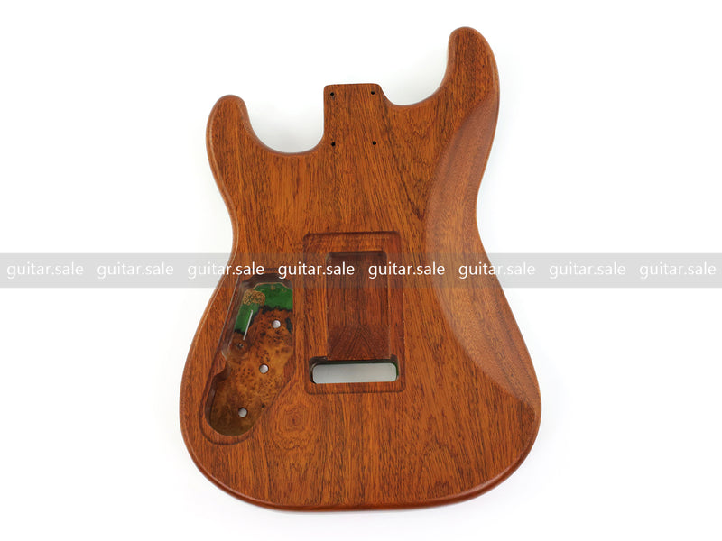 One-of-a-Kind Burl Wood Veneer Epoxy Resin ST Style Electric Guitar Body (SBE-023)