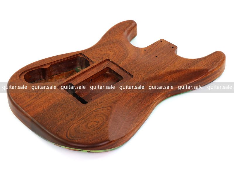 One-of-a-Kind Burl Wood Veneer Epoxy Resin ST Style Electric Guitar Body (SBE-024)