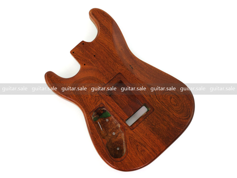 One-of-a-Kind Burl Wood Veneer Epoxy Resin ST Style Electric Guitar Body (SBE-024)