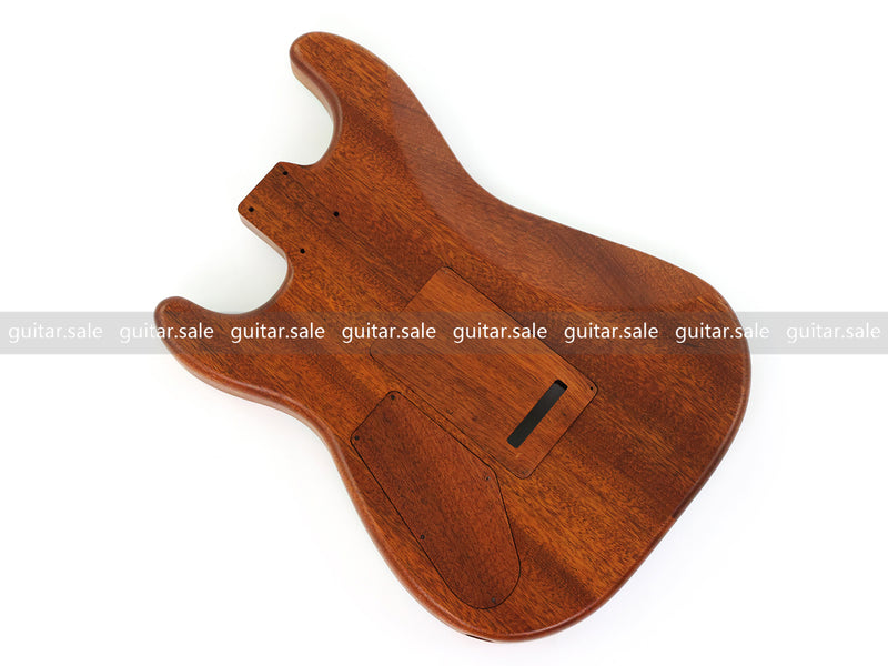 One-of-a-Kind Burl Wood Veneer Epoxy Resin ST Style Electric Guitar Body (SBE-025)
