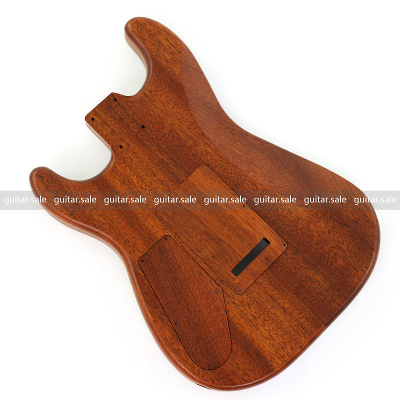 One-of-a-Kind Burl Wood Veneer Epoxy Resin ST Style Electric Guitar Body (SBE-025)