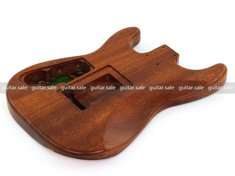 One-of-a-Kind Burl Wood Veneer Epoxy Resin ST Style Electric Guitar Body (SBE-025)