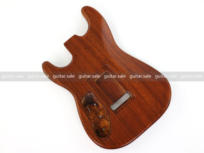 One-of-a-Kind Burl Wood Veneer Epoxy Resin ST Style Electric Guitar Body (SBE-026)