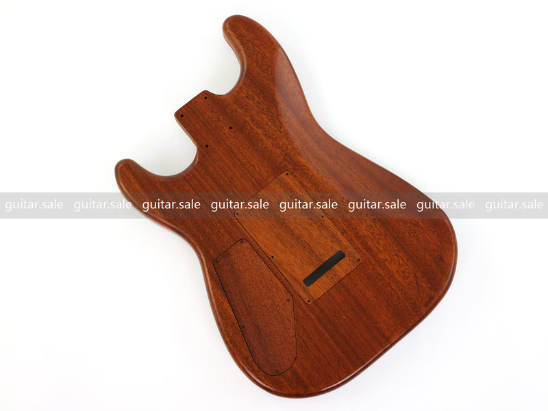 One-of-a-Kind Burl Wood Veneer Epoxy Resin ST Style Electric Guitar Body (SBE-026)