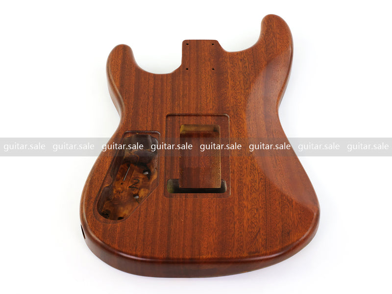 One-of-a-Kind Burl Wood Veneer Epoxy Resin ST Style Electric Guitar Body (SBE-026)